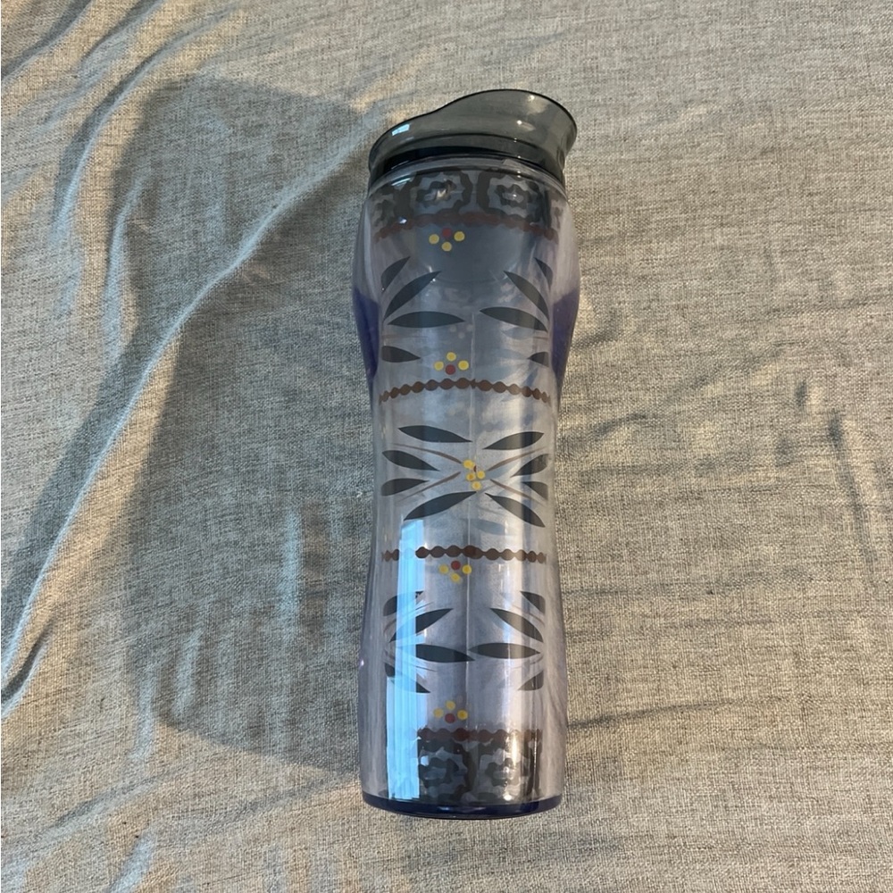 Black and Yellow Patterned Travel Tumbler with Lid Temp- Tations